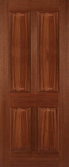 Hardwood Colonial 4 Panel External Door