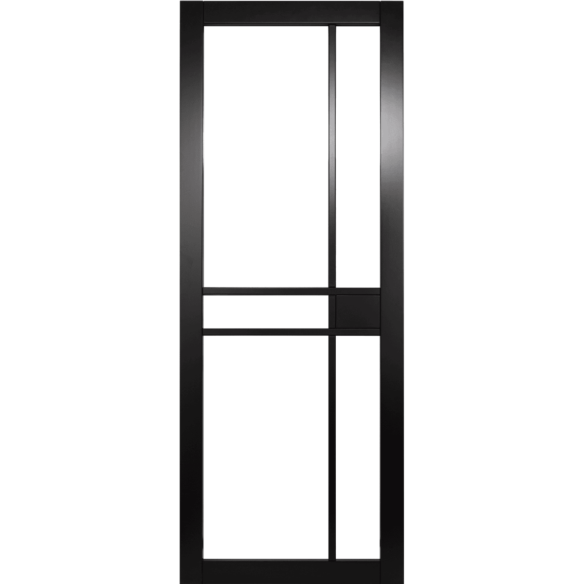 Naples Black Industrial Clear Glazed Internal Door