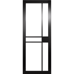 Naples Black Industrial Clear Glazed Internal Door