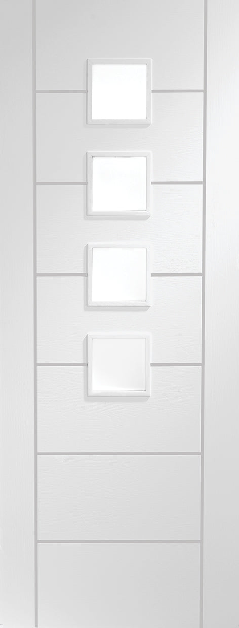 Palermo Internal White Primed Door with Obscure Glass