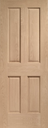 Victorian 4 Panel Internal Oak Fire Door
