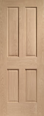 Victorian 4 Panel Internal Oak Fire Door