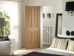 Victorian 4 Panel Internal Oak Fire Door