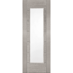 Light Grey Corsica 1 Light Clear Glazed Internal Door