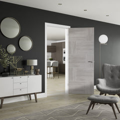 White Grey Laminate Ravenna Fire Door