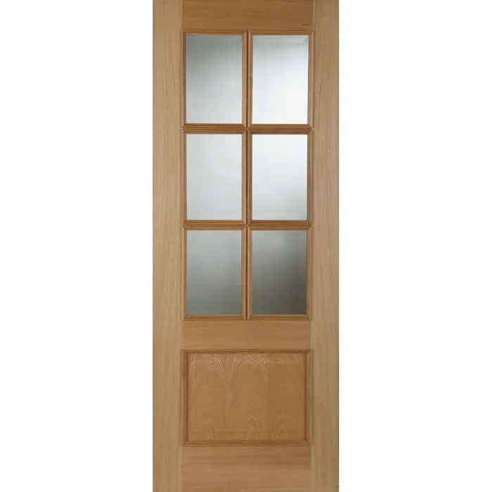 Oak Iris 6 Light Raised Mould Internal Fire Door