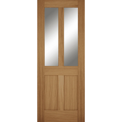 Oak Bristol 2 Light Clear Glazed Internal Fire Door