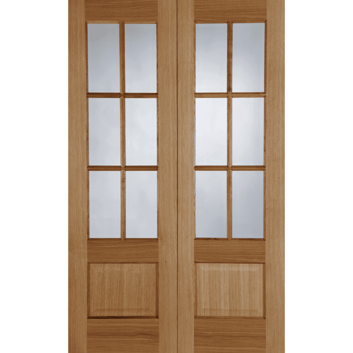 Oak Hampstead Clear Glazed Internal Door Pair