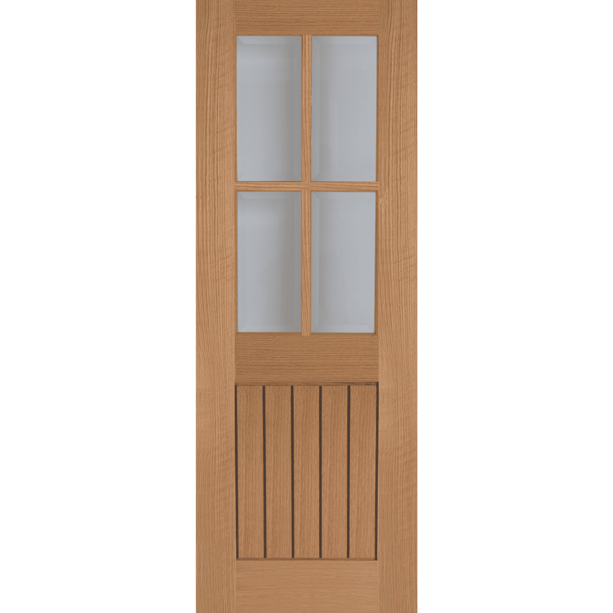 Oak Mexicano 4 Light Clear Glazed Internal Door
