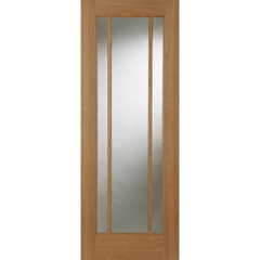 Oak Salisbury 3 Light Clear Glazed Internal Door