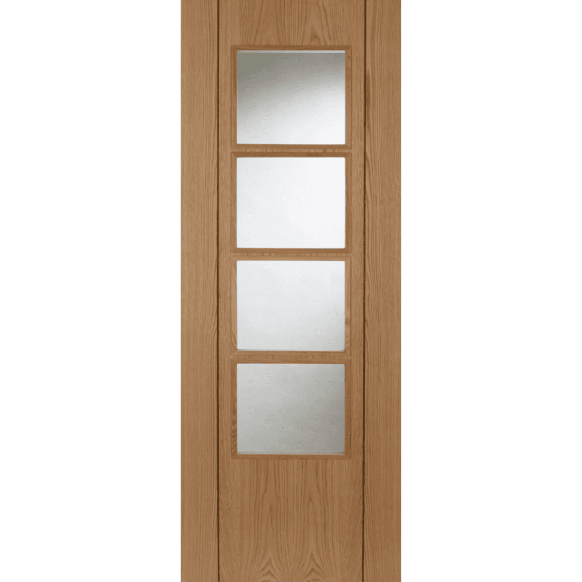 Oak Vision 4 Light Clear Glazed Internal Fire Door