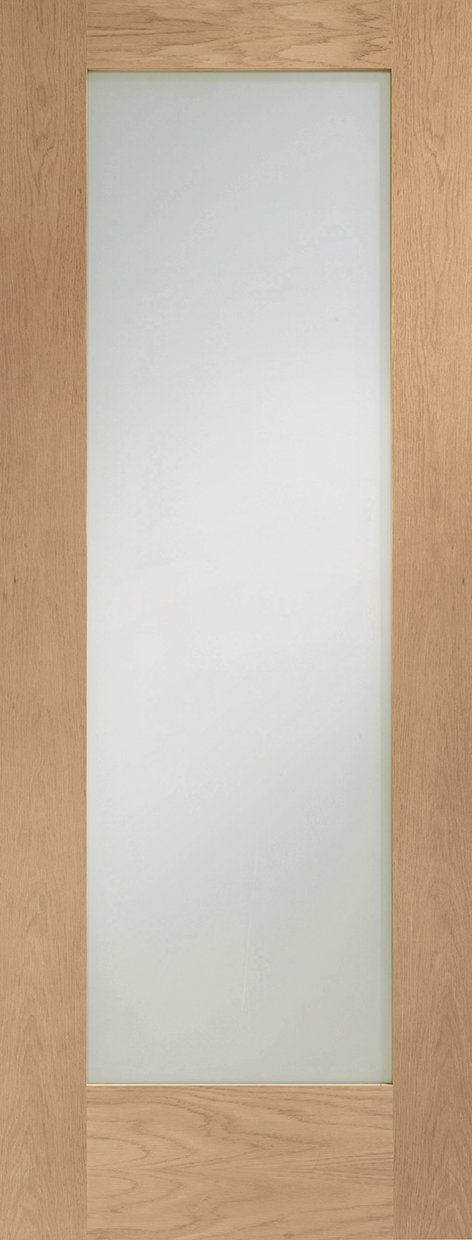 Pattern 10 Pre-Finished Internal Oak Door with Clear Glass