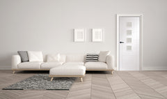 Palermo Internal White Primed Door with Obscure Glass