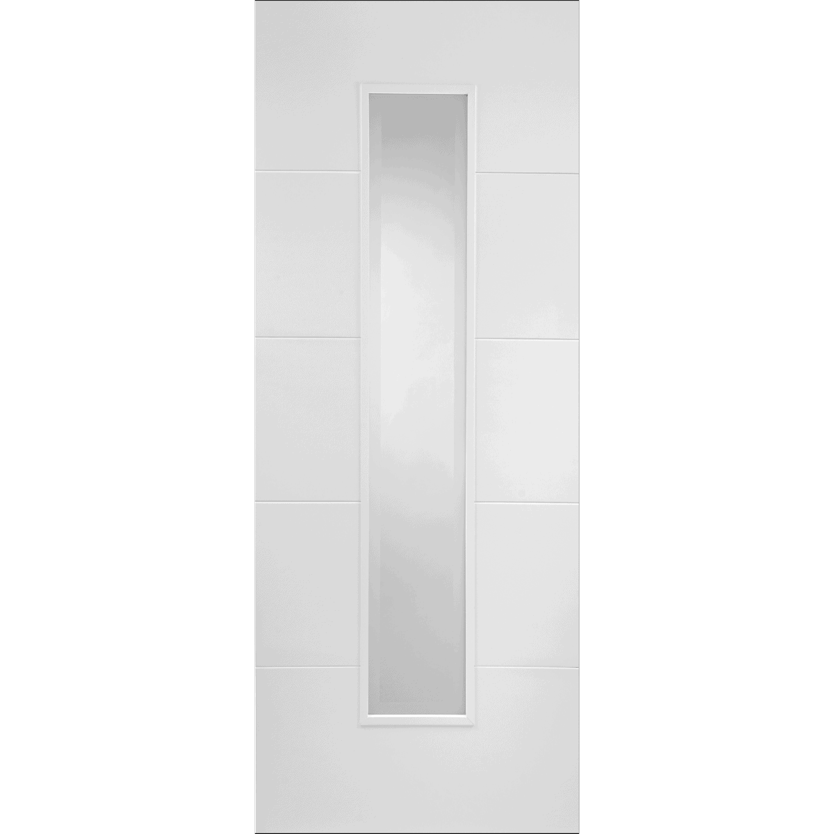 White Primed Orta 1 Light Clear Glazed Internal Door