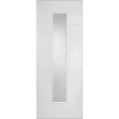 White Primed Orta 1 Light Clear Glazed Internal Door
