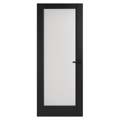 Black Ravenna 1 Light Reeded Glazed