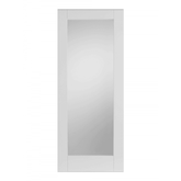 White Primed 1 Light Shaker Clear Internal Glazed Door