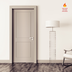 White Shaker 2 Panel Fire Door