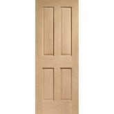 Traditional NRM Victorian 4 Panel Unfinished Oak Internal Door