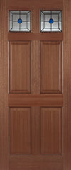 Hardwood Colonial Top Light Lead External Door