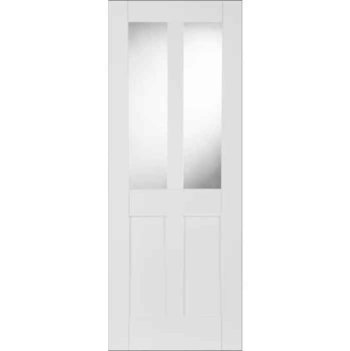 White Shaker 2 Panel 2 Light Glazed