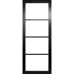 Rome Clear Glazed Black Internal Door