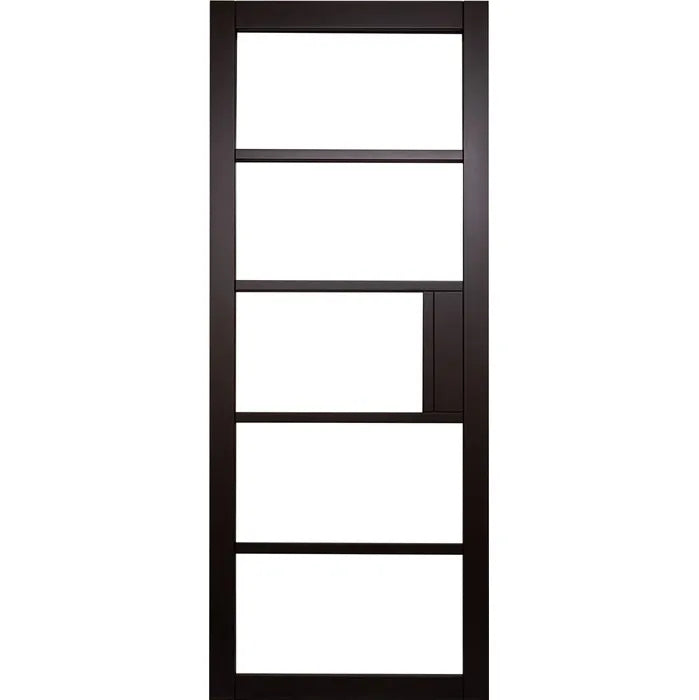 Venice Clear Glazed Black Internal Door