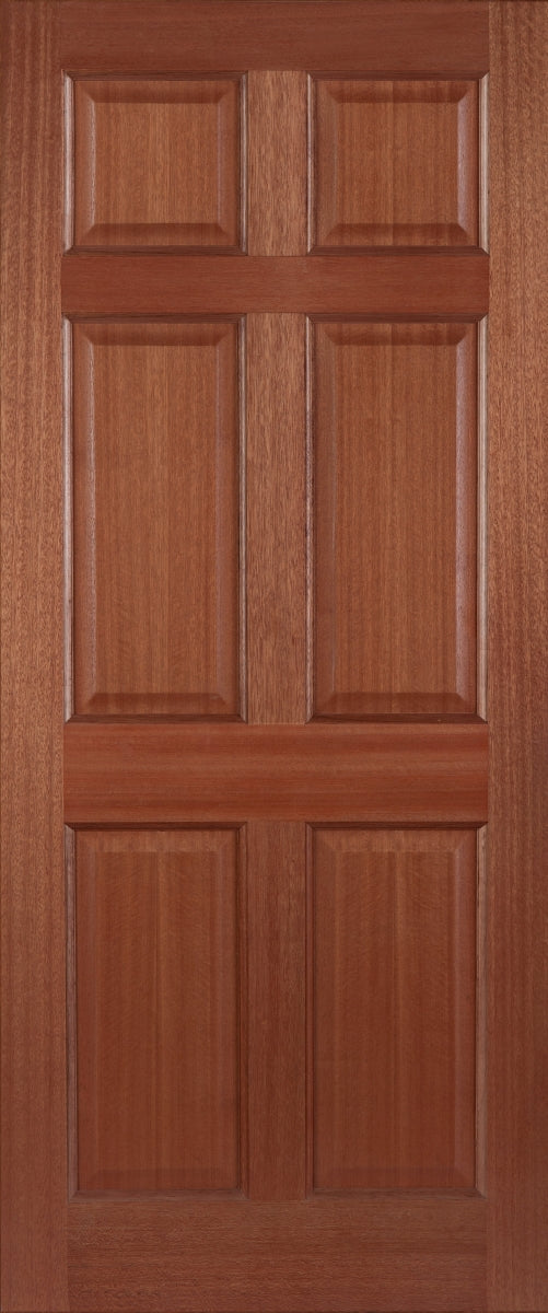 Hardwood Colonial 6 Panel External Door