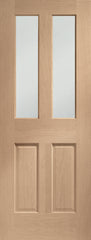 Internal Oak Malton Fire Door with Clear Bevelled Glass