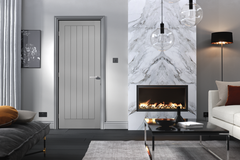 Grey Moulded Textured Vertical 5P