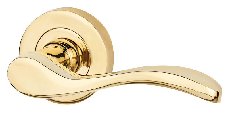 Ariel Polished Brass Privacy Hardware Pack