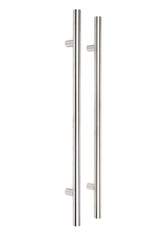 Circular Pull Handle Set Polished Stainless Steel Tone