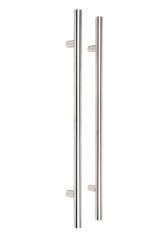 Circular Pull Handle Set Polished Stainless Steel Tone