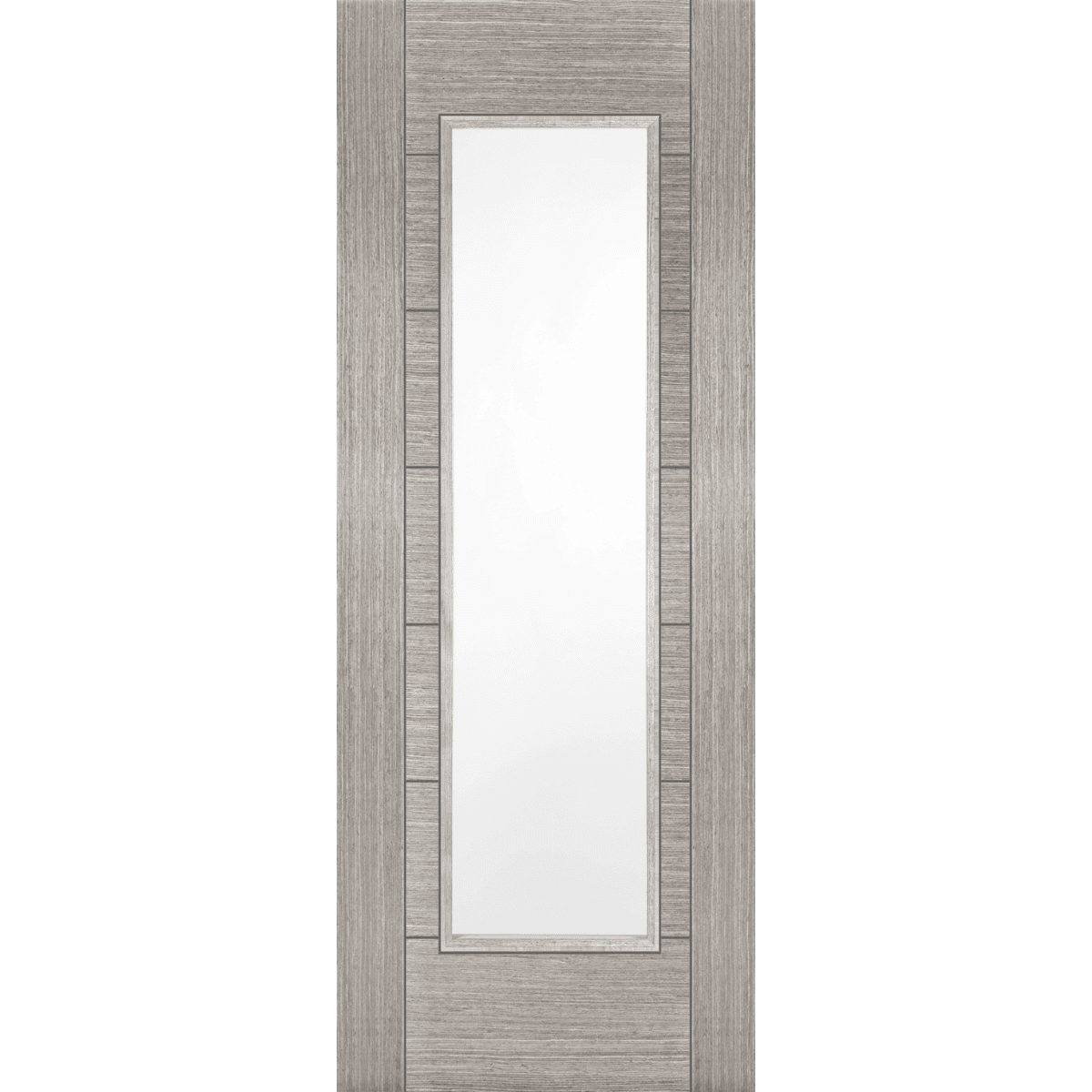 Light Grey Corsica 1 Light Clear Glazed Internal Door