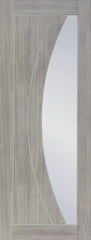 White Grey Laminate Salerno with Clear Glass Door