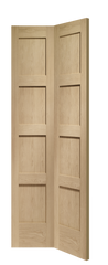 Shaker 4 Panel Bi-Fold Internal Oak Door