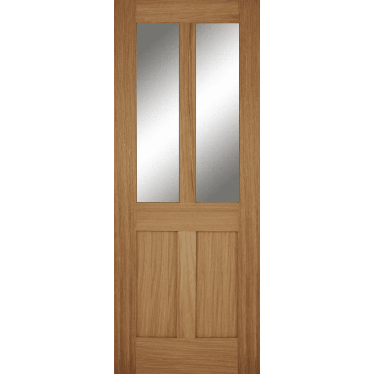 Oak Bristol 2 Light Clear Glazed Internal Door