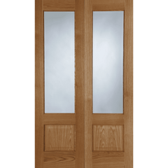 Oak Chiswick Pair Clear Glazed