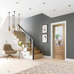 Internal Oak Original Pre-Finished Suffolk 2XG with Clear Etched Glass