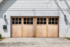 Single Glazed Garage Door Redwood