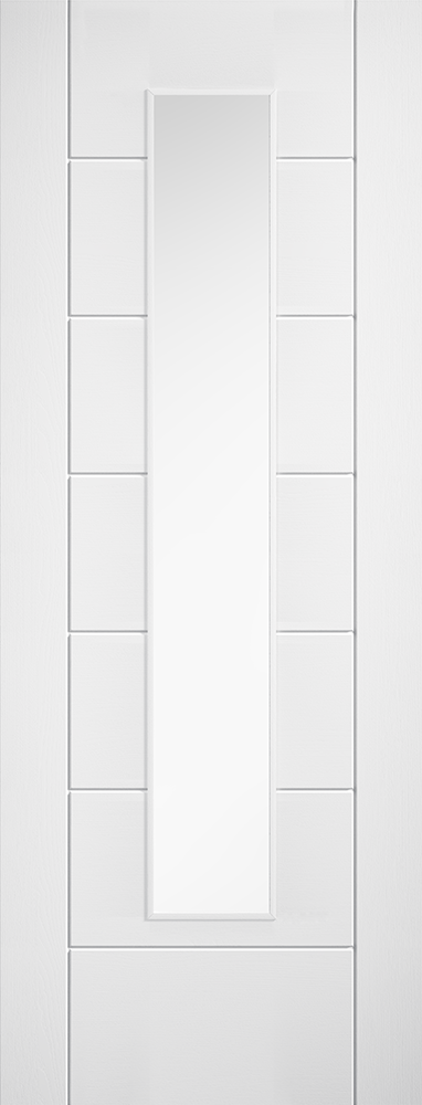 Laminate White Glazed Linear 7 Panel