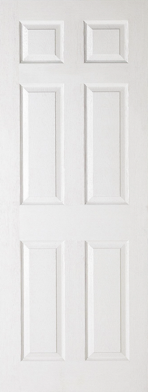 White Moulded Textured 6P