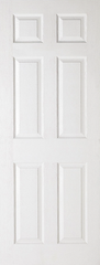 White Moulded Textured 6P