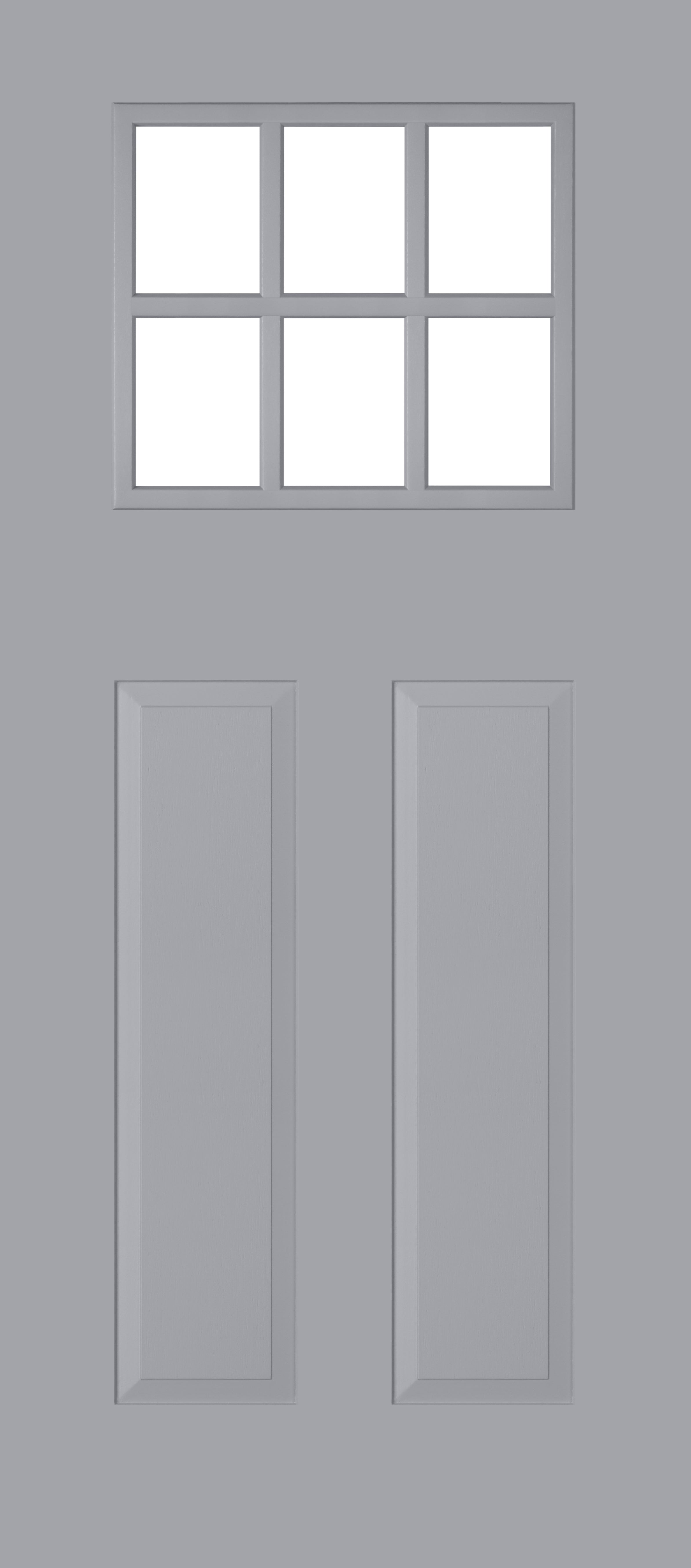 Thermawood Grey Dorset Clear Glazed External Door