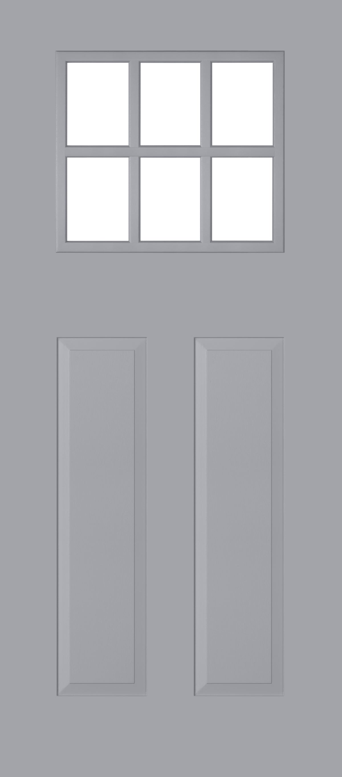 Thermawood Grey Dorset Clear Glazed External Door