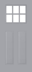 Thermawood Grey Dorset Clear Glazed External Door