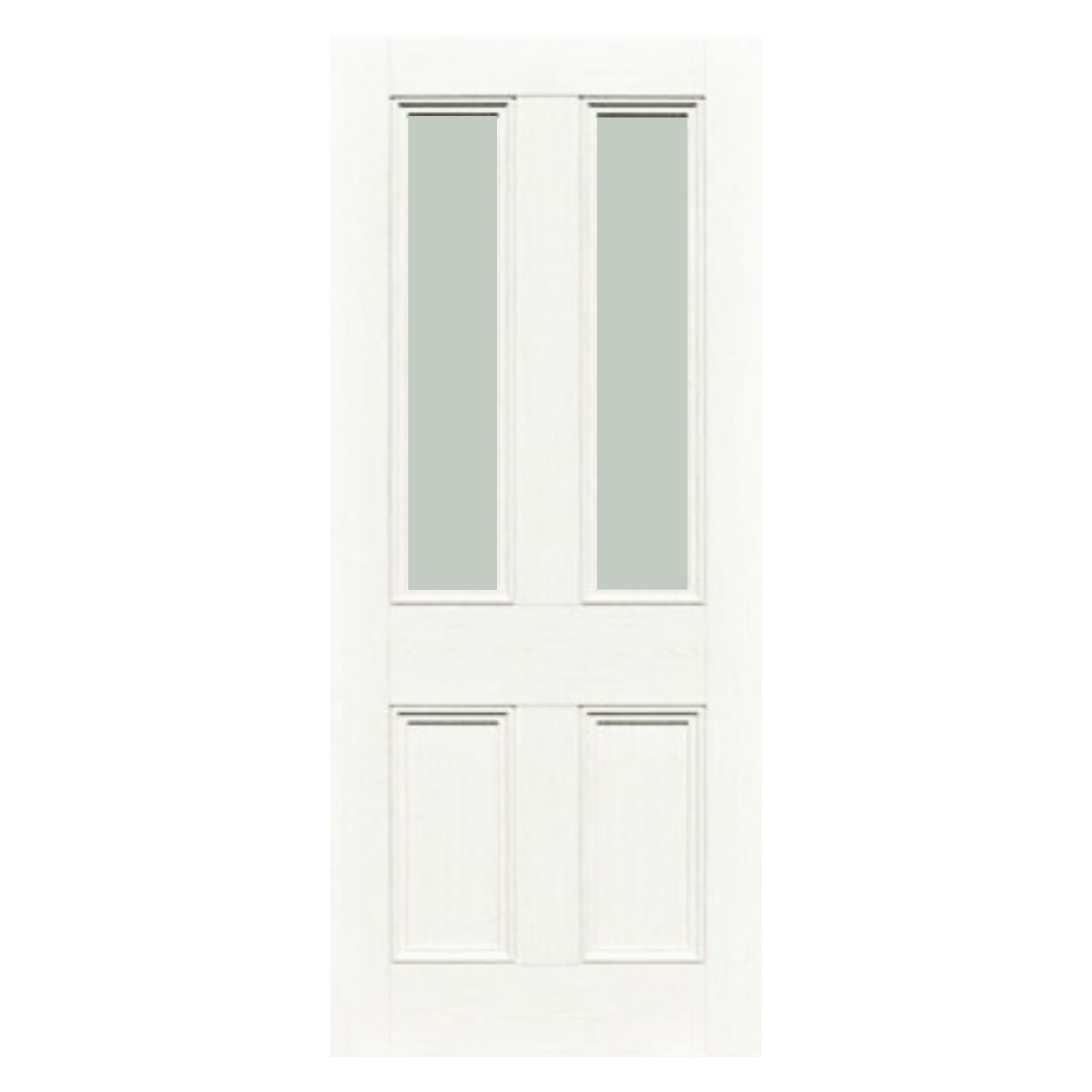 Laminate White Toulouse 2 Panel 2 Light Clear Glazed