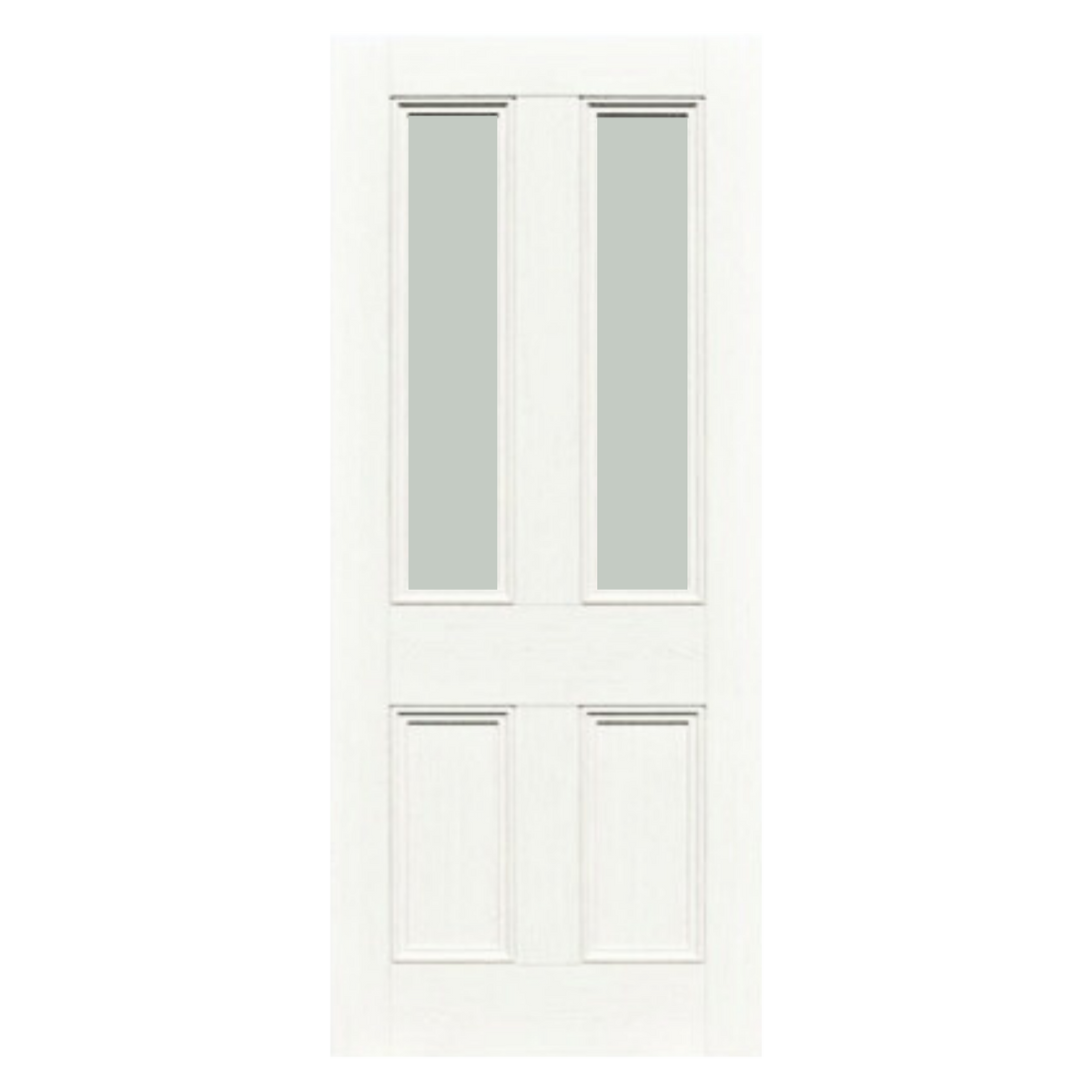 Laminate White Toulouse 2 Panel 2 Light Clear Glazed