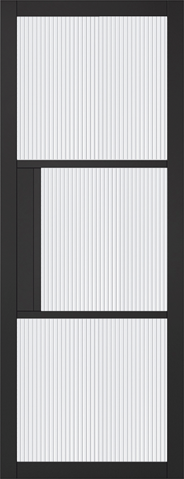 Laminate Black Florence Reeded Glazed