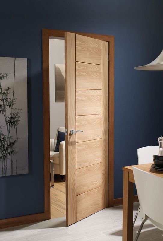 Palermo Essential Contemporary Unfinished Oak Door